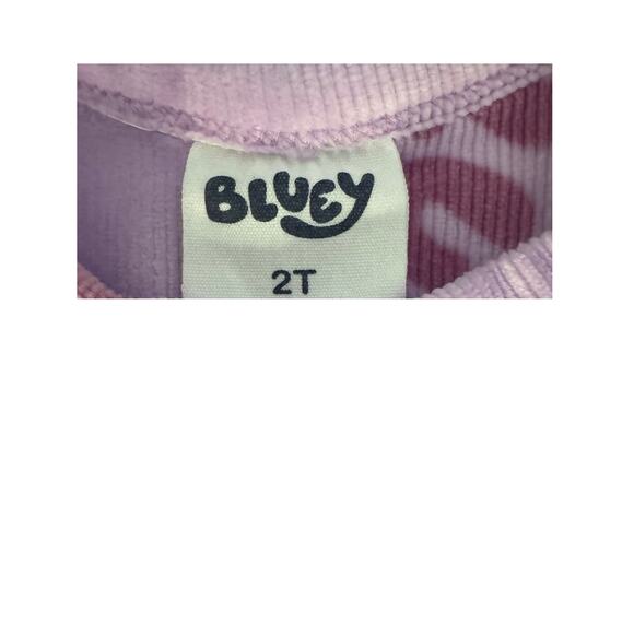 Baby Girls’ Bluey 2 Piece Ribbed Velour Top and Bottom Set Size 2T - Picture 5 of 5